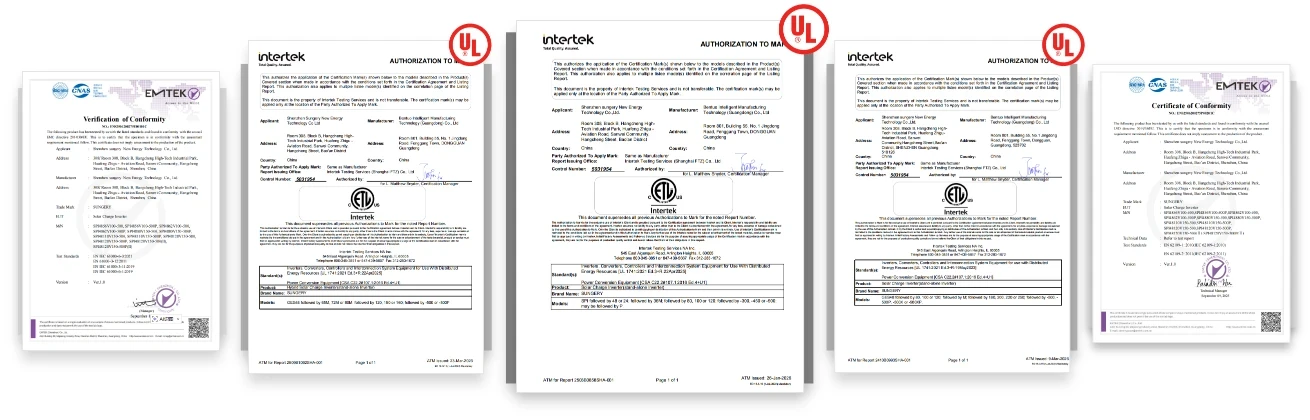Examples of ELECNO product compliance certificates