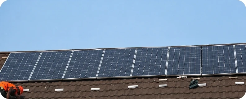 Rooftop solar panels for the Nigeria villa project