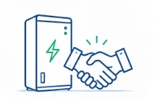 Energy storage distributor partnership illustration