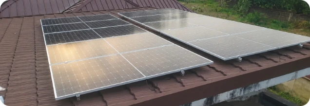 Solar panels installed on a rooftop