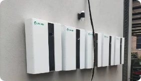 Wall-mounted home battery storage installation