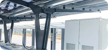 EV charging site with solar carport and energy storage