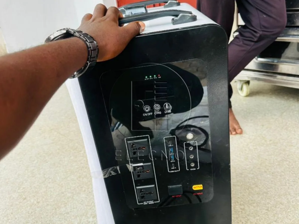 Connection panel on the Burundi 5kWh all-in-one energy storage system