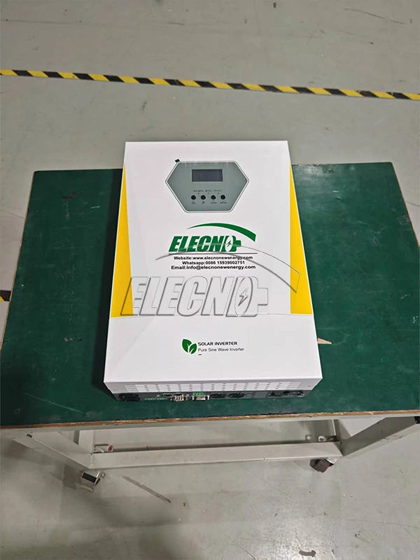 ELECNO pure sine wave solar inverter with front display and control buttons