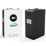 ELECNO 10.496kWh wall-mounted LiFePO4 battery front and side views