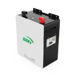 ELECNO 8kWh wall-mounted LiFePO4 battery angled view