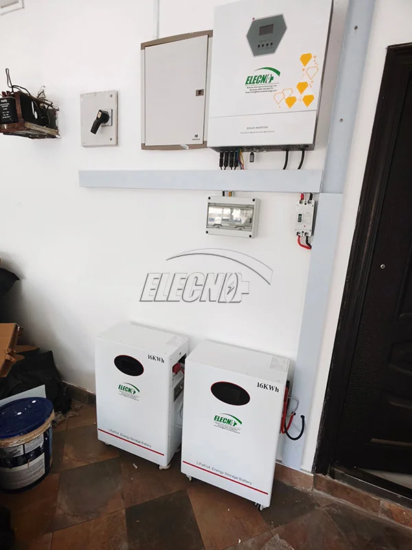 Two 16kWh ELECNO batteries and solar inverter installed at the Ofankor Ghana project
